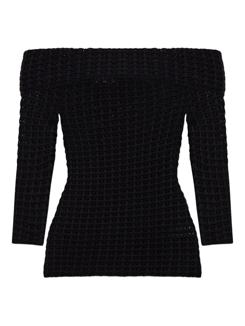 off-shoulder knitted top 1