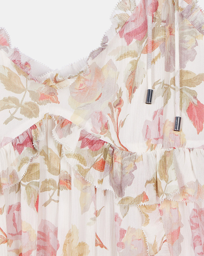 SHORT FLORAL PRINTED SILK DRESS 7