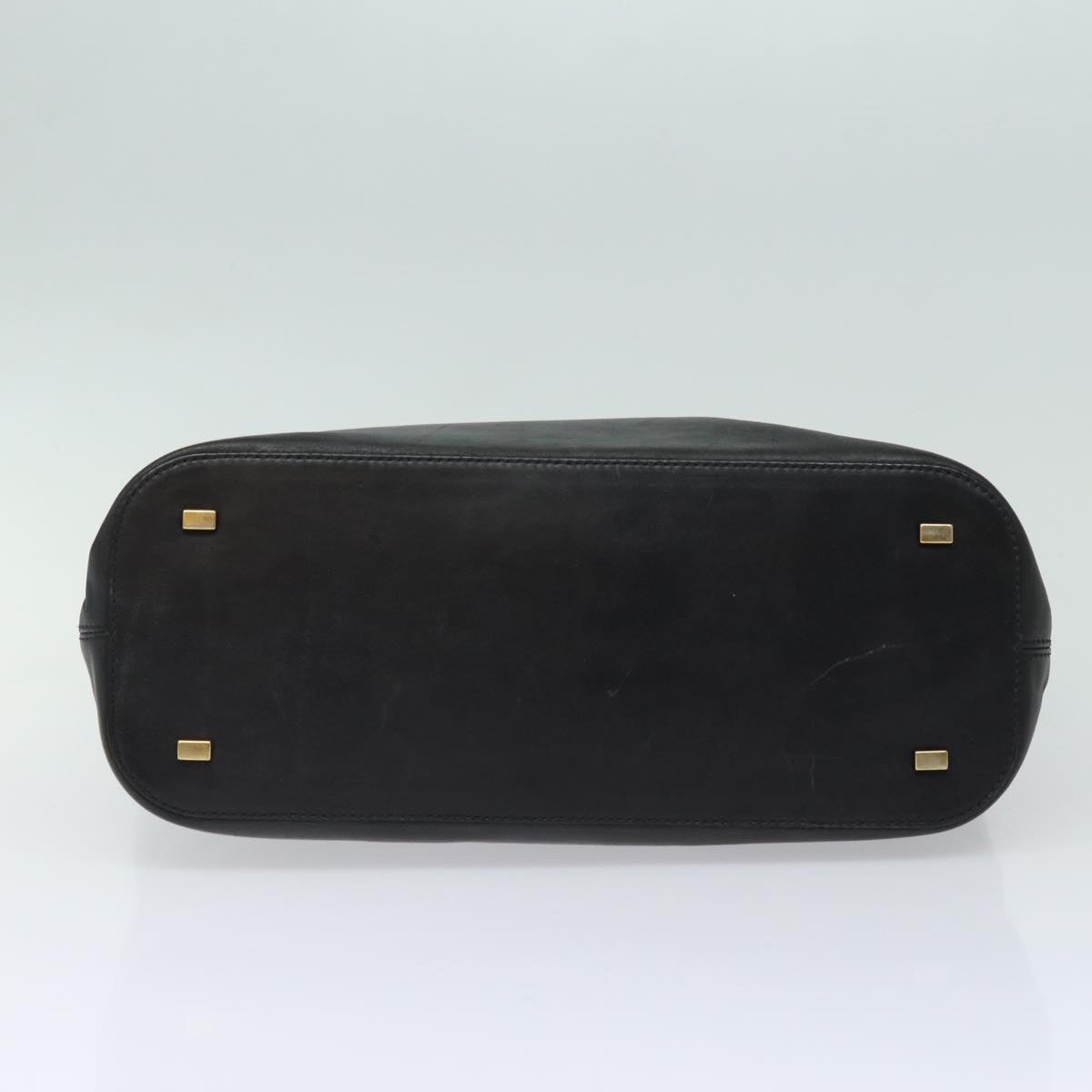 CELINE Hand Bag Leather Black - 5
