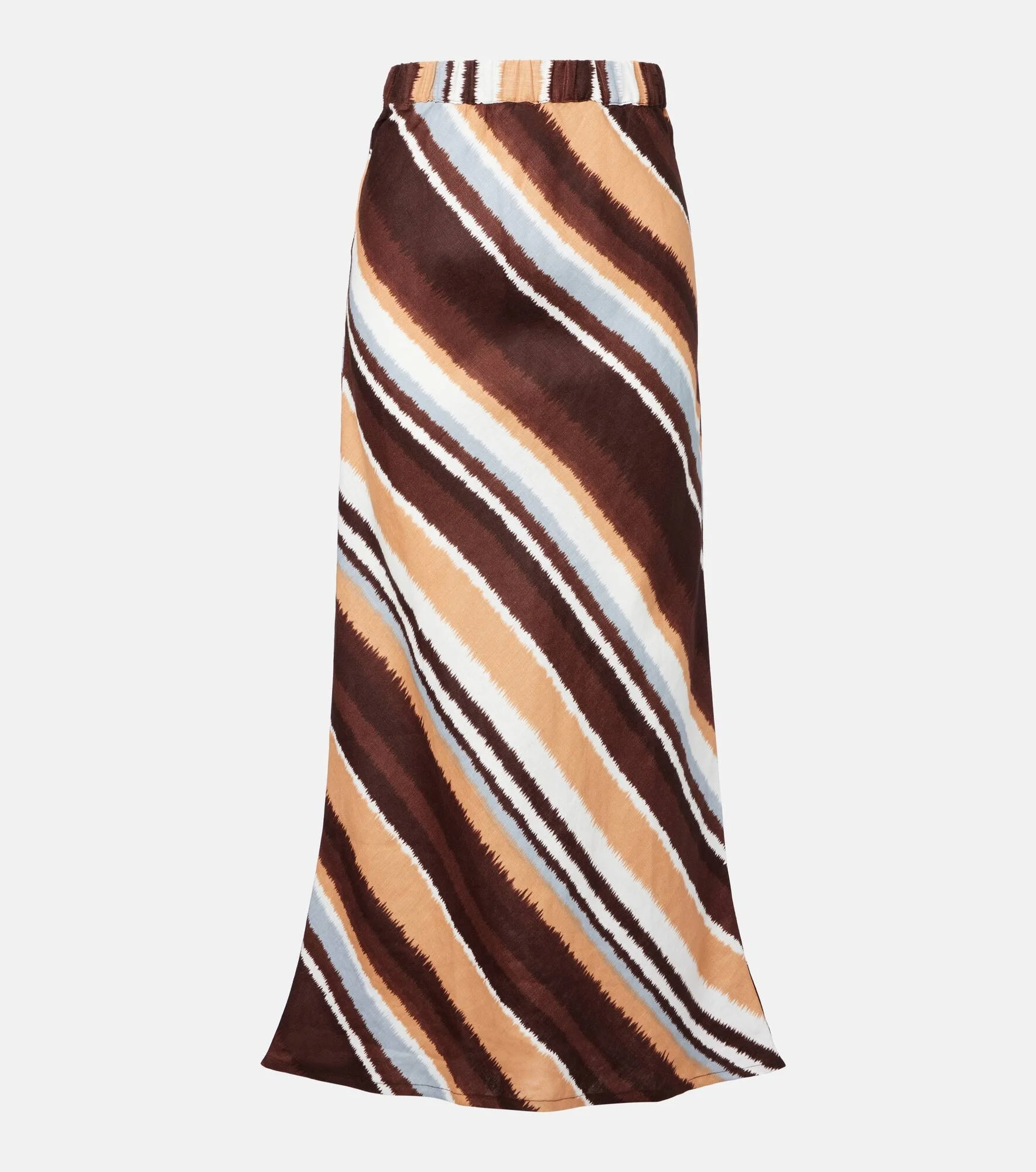 Dalicenca striped linen maxi skirt - 1