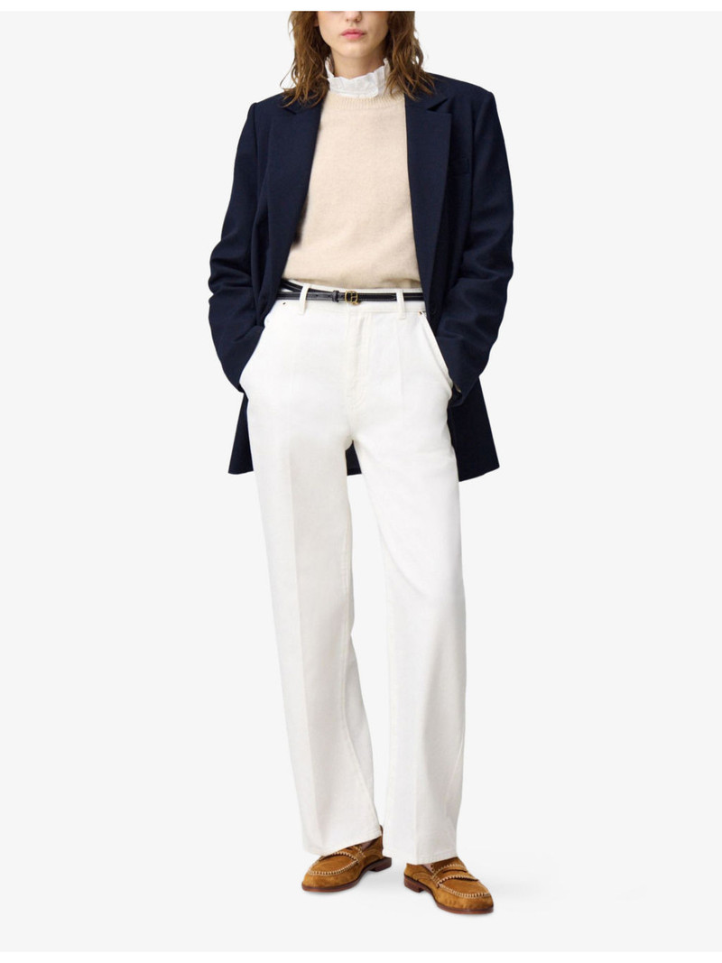 Claudie Pierlot Oversized Single-Breasted Woven Blazer outlook