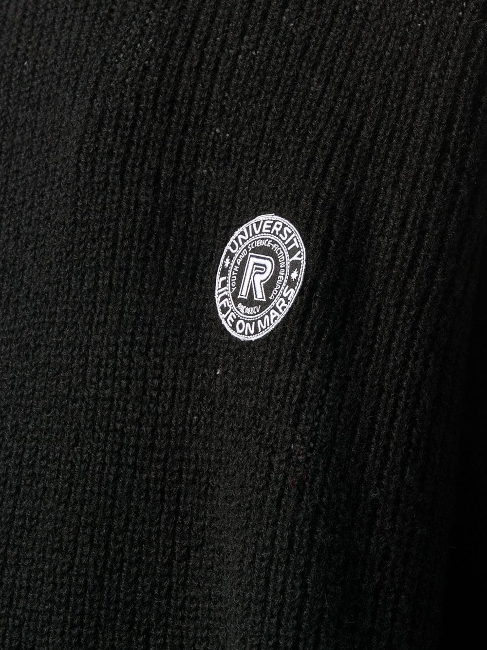 knitted logo patch jumper - 5