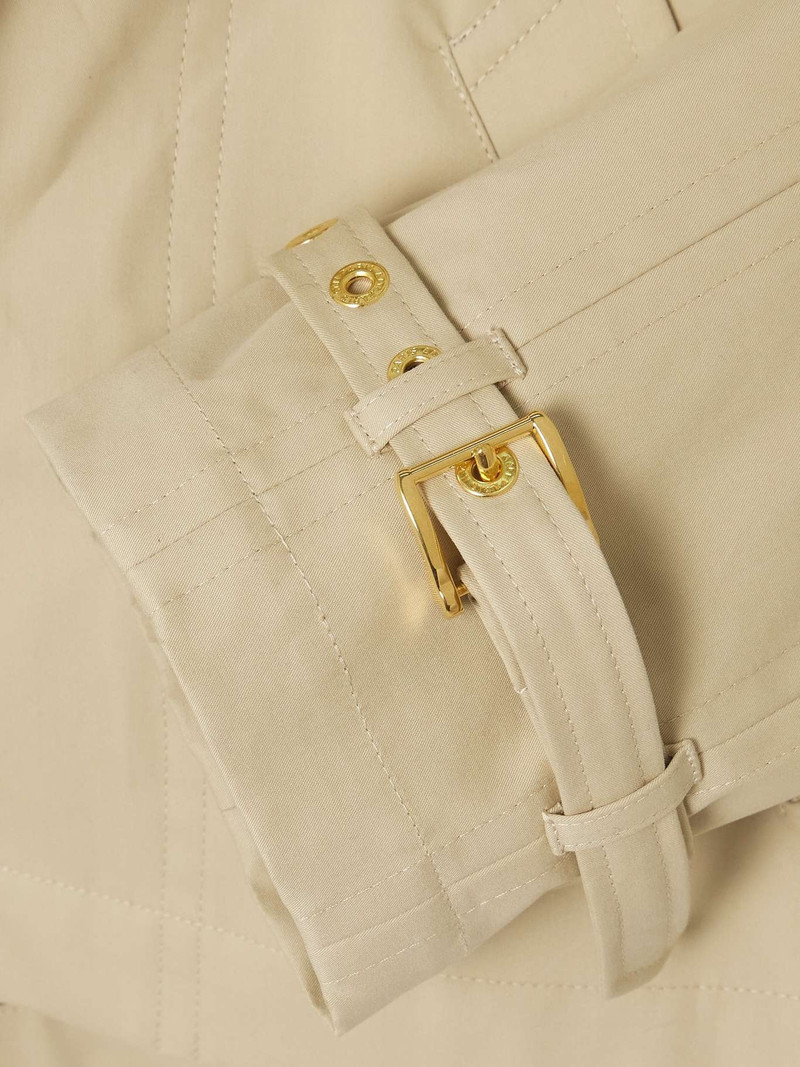 Cropped cotton-canvas jacket Beige 5