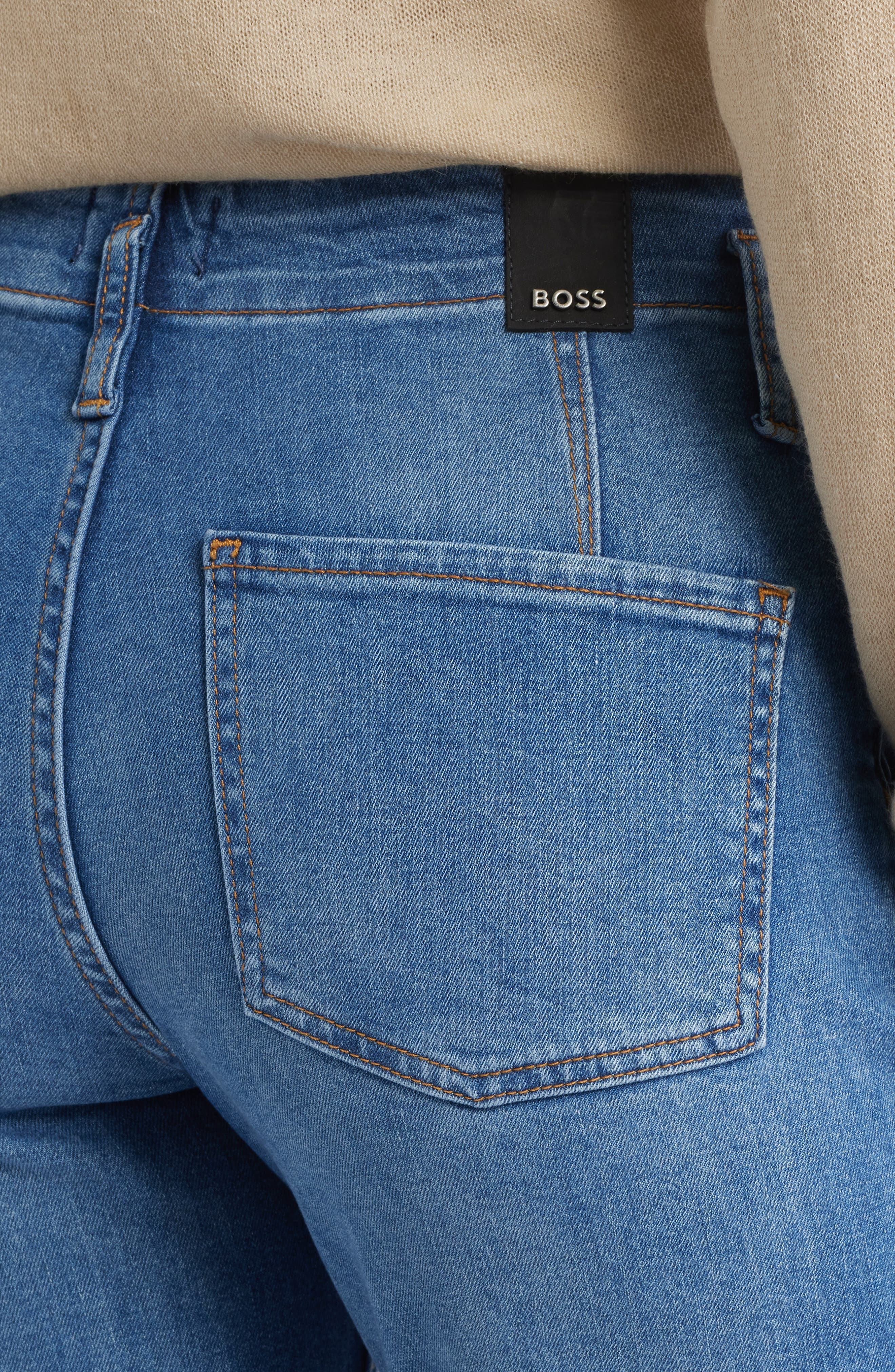 BOSS Rosalya 2.0 Flare Jeans in Blue at Nordstrom - 4