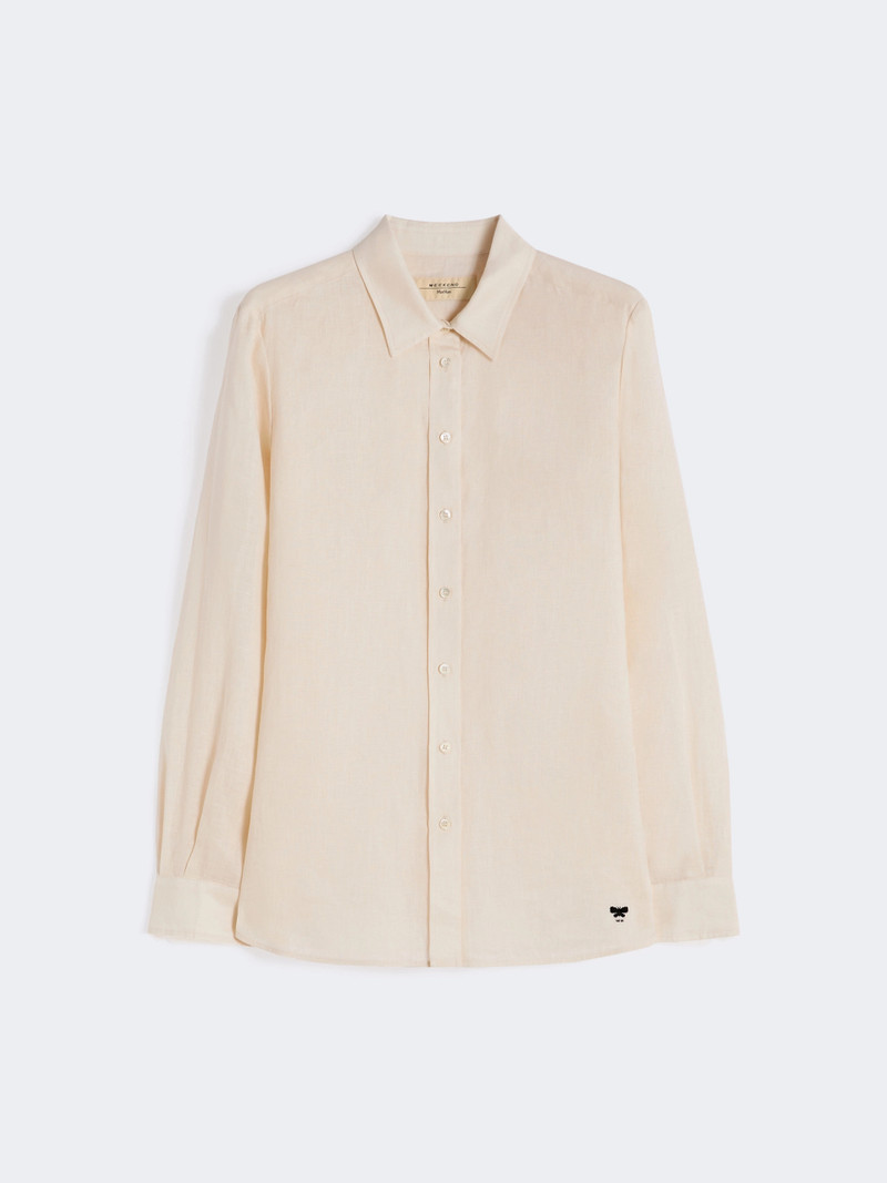 WERNER Linen fabric shirt - ECRU 1