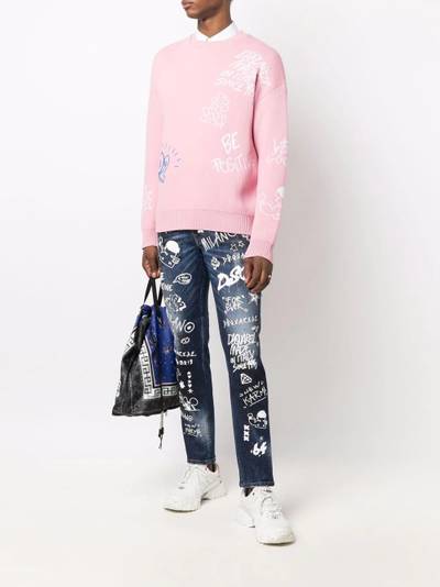 DSQUARED2 graphic slogan sweatshirt outlook