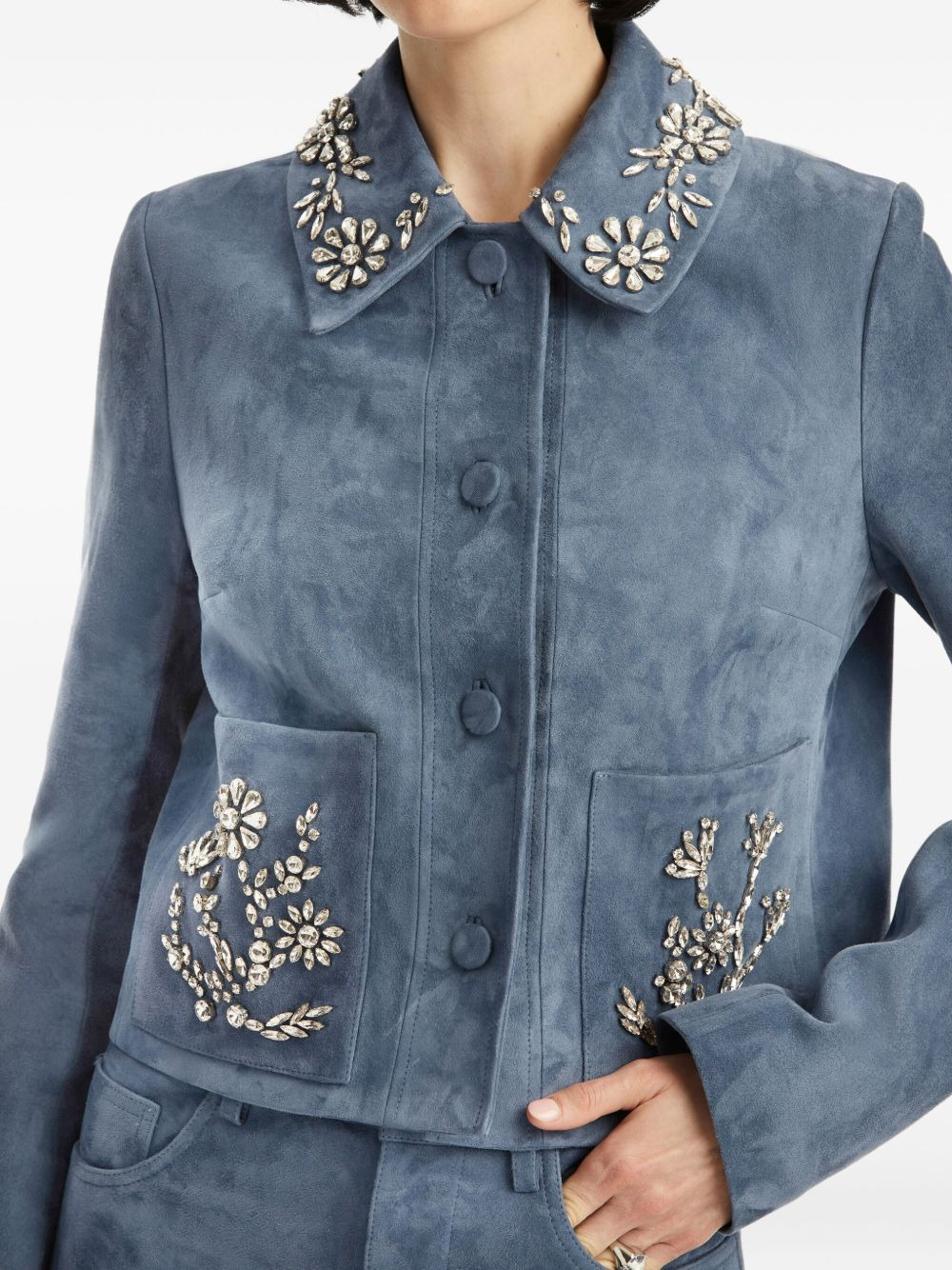 crystal-embroidered jacket - 6