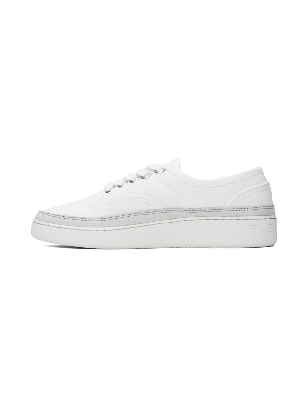 White Plain Simple Sneakers - 3