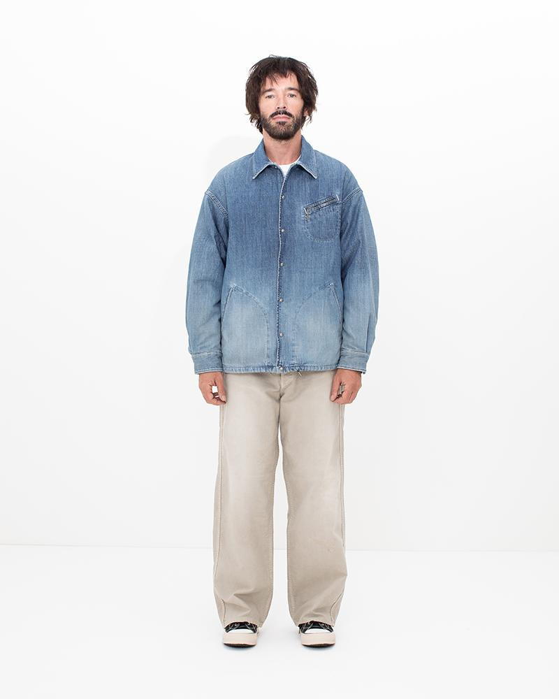 SS COACH DOWN COVERALL DMGD LT.INDIGO - 4