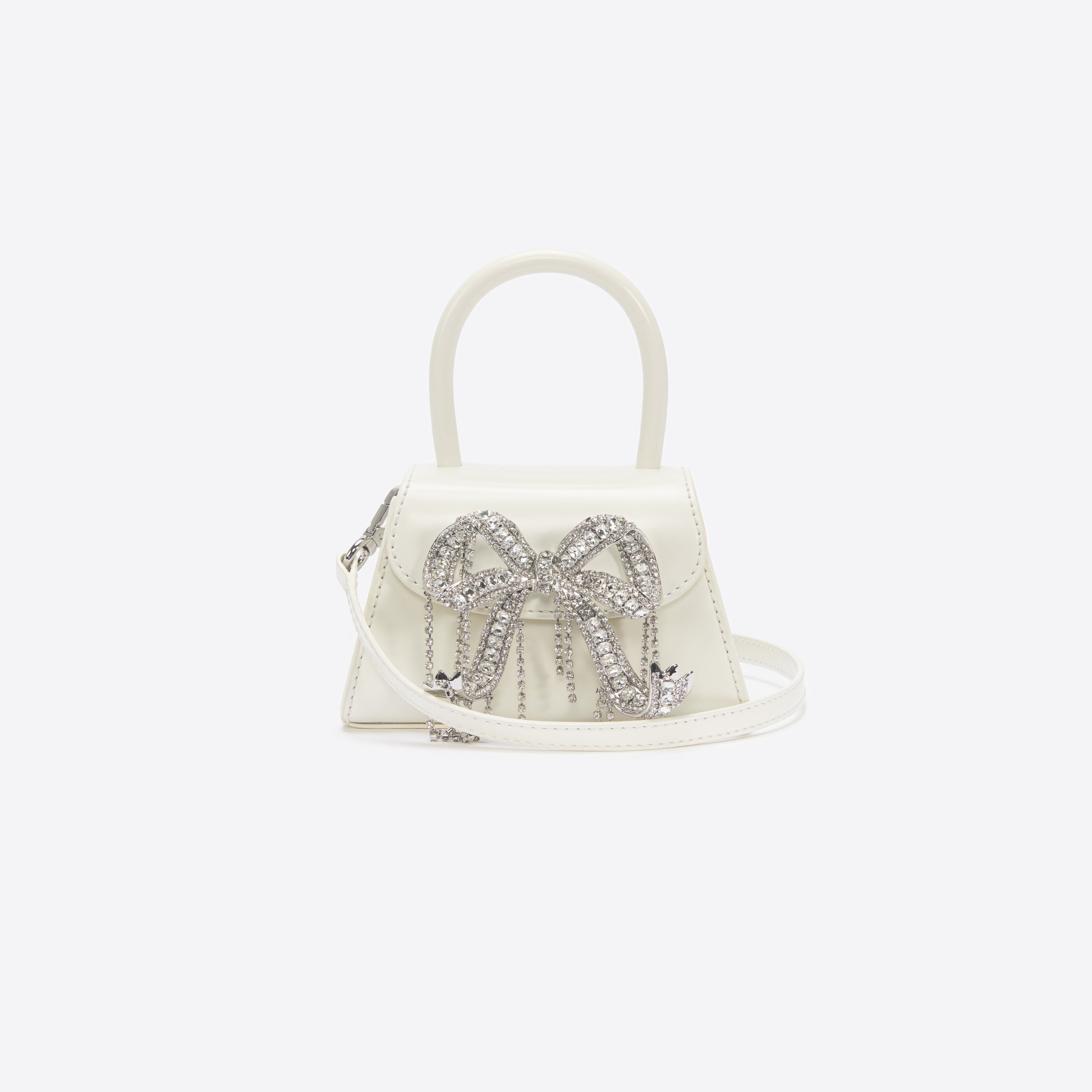 Self Portrait Diamante Micro Python Bow Bag