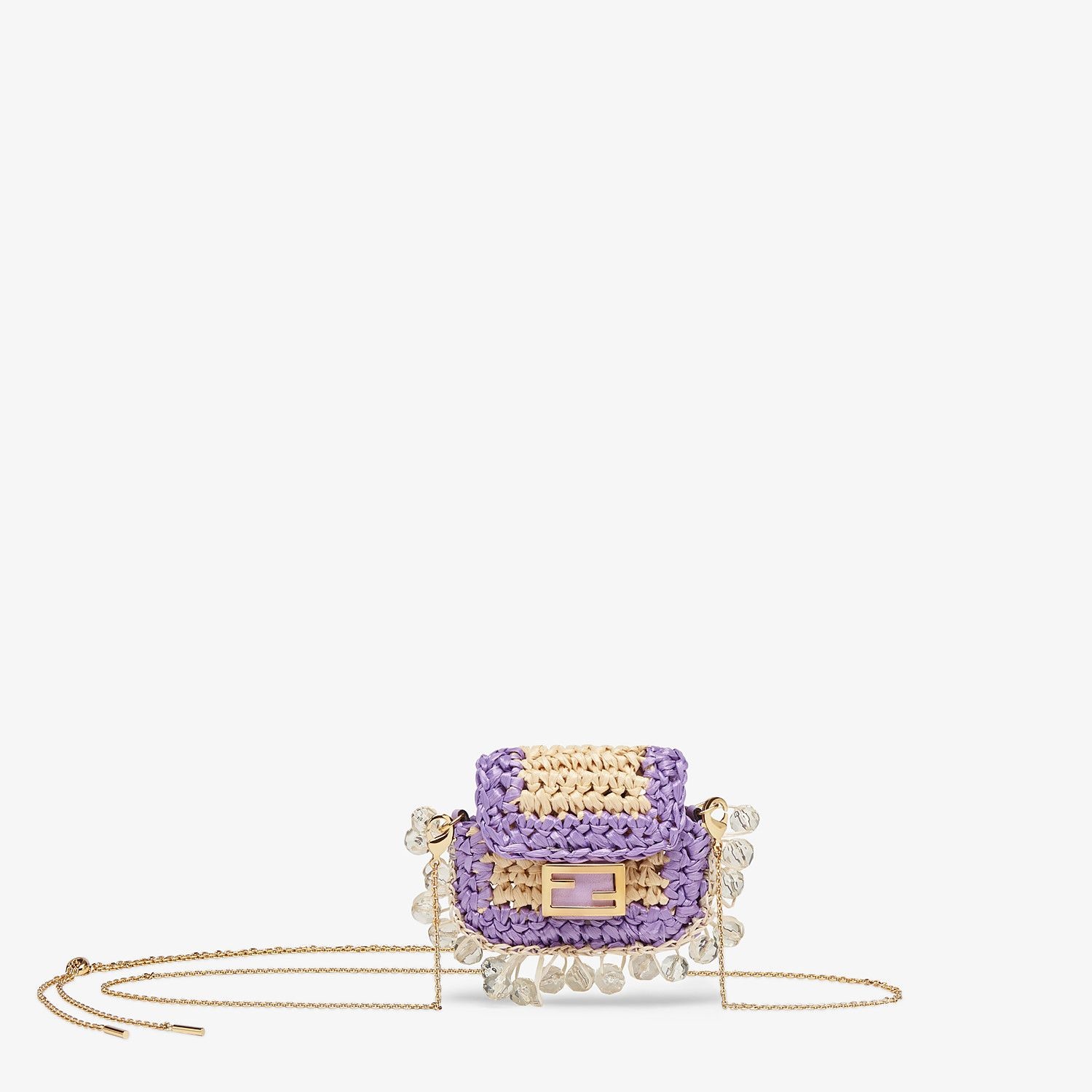 Lilac raffia charm - 1