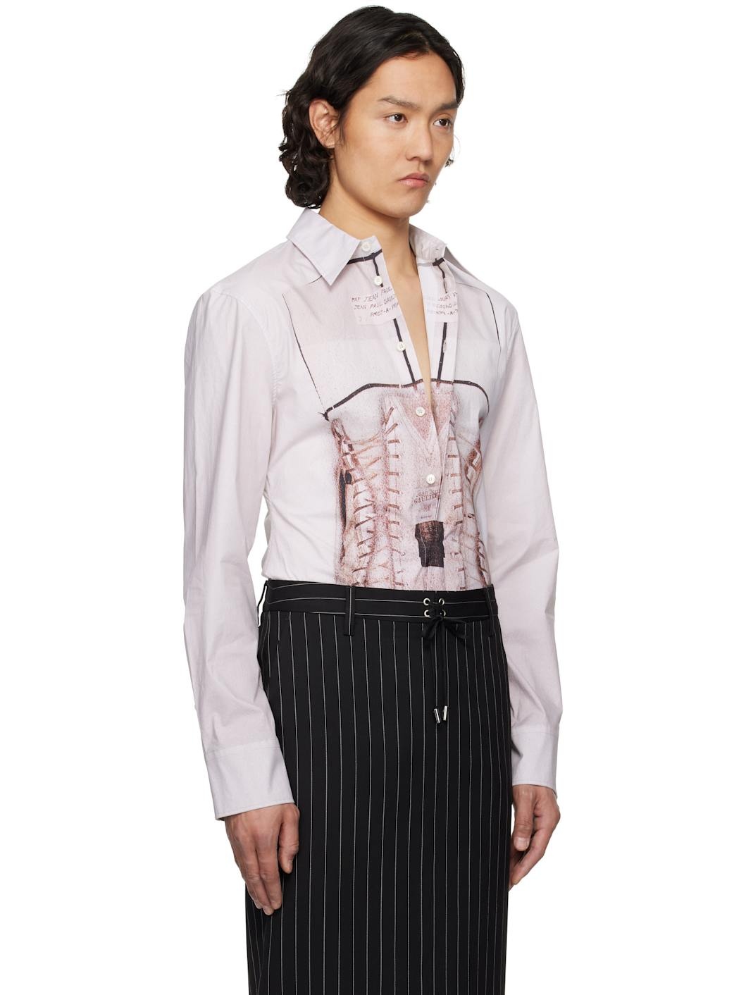 Pink 'The Trompe-L'Œil Corset' Shirt - 2