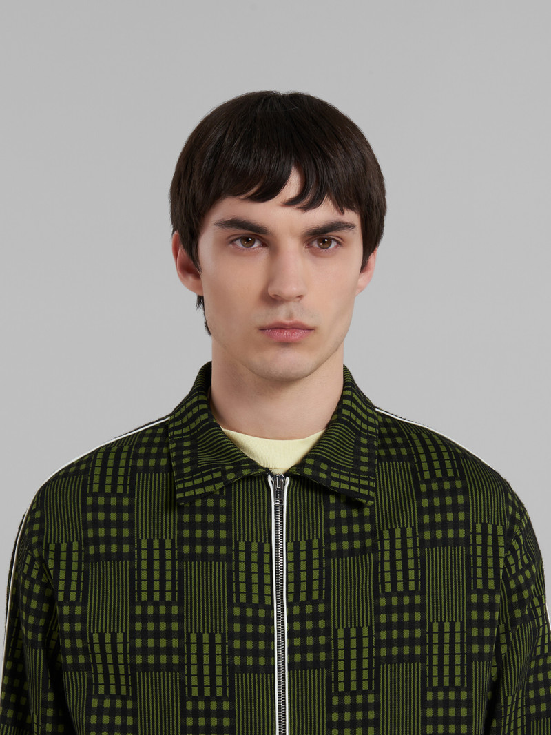 GREEN JERSEY JACKET WITH CHECKS AND STRIPES 4