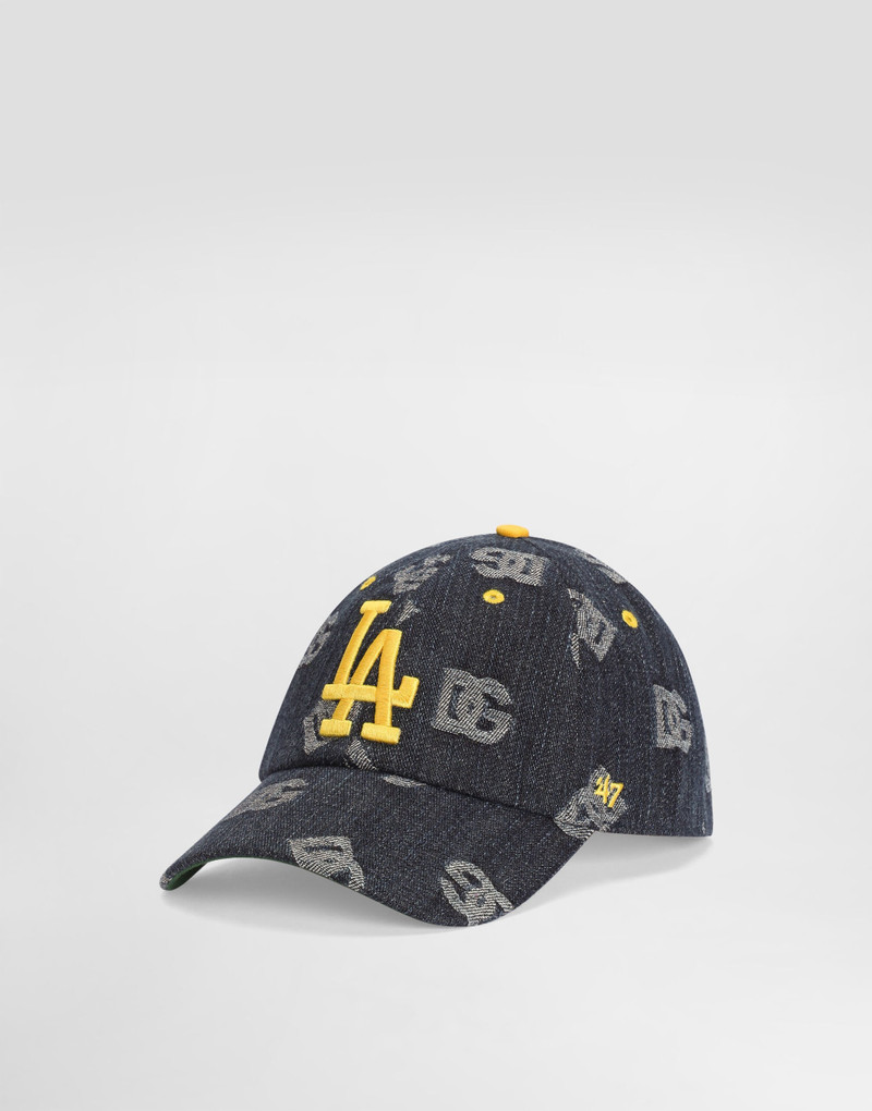 Dolce&Gabbana X ’47 Los Angeles Dodgers Baseball Cap In Denim Logo 1