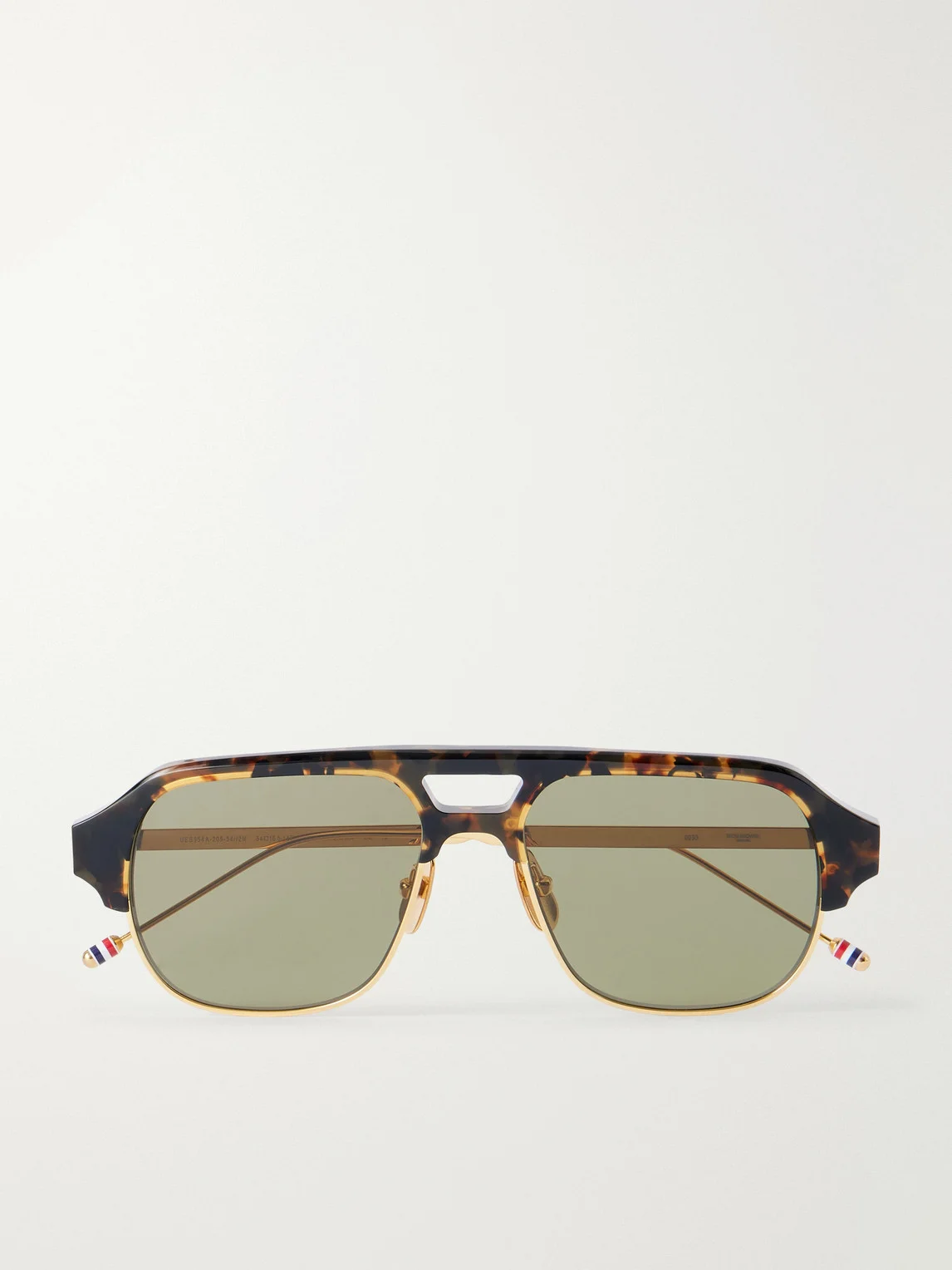 Aviator-Style Tortoiseshell Acetate and Titanium Sunglasses - 1