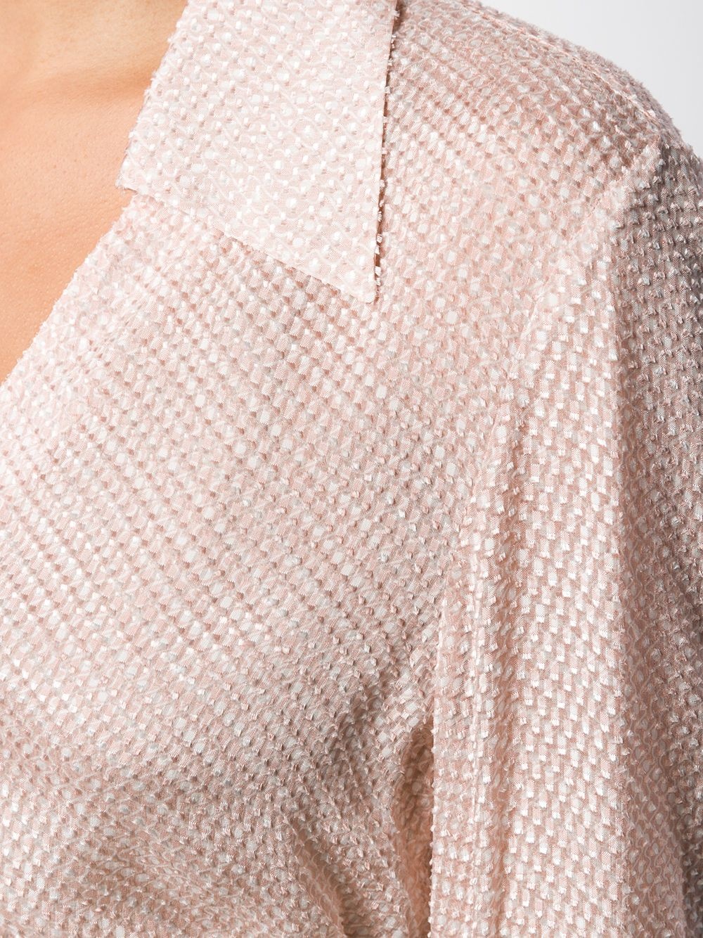 V-neck textured shirt - 5