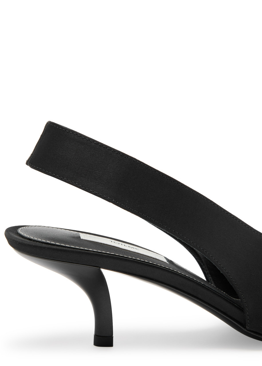 Toteme 75 Satin Slingback Pumps - 4