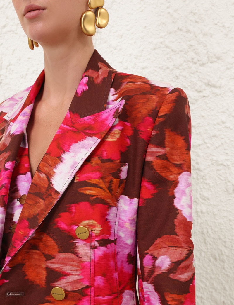 LUNA PRINTED DRILL BLAZER 5