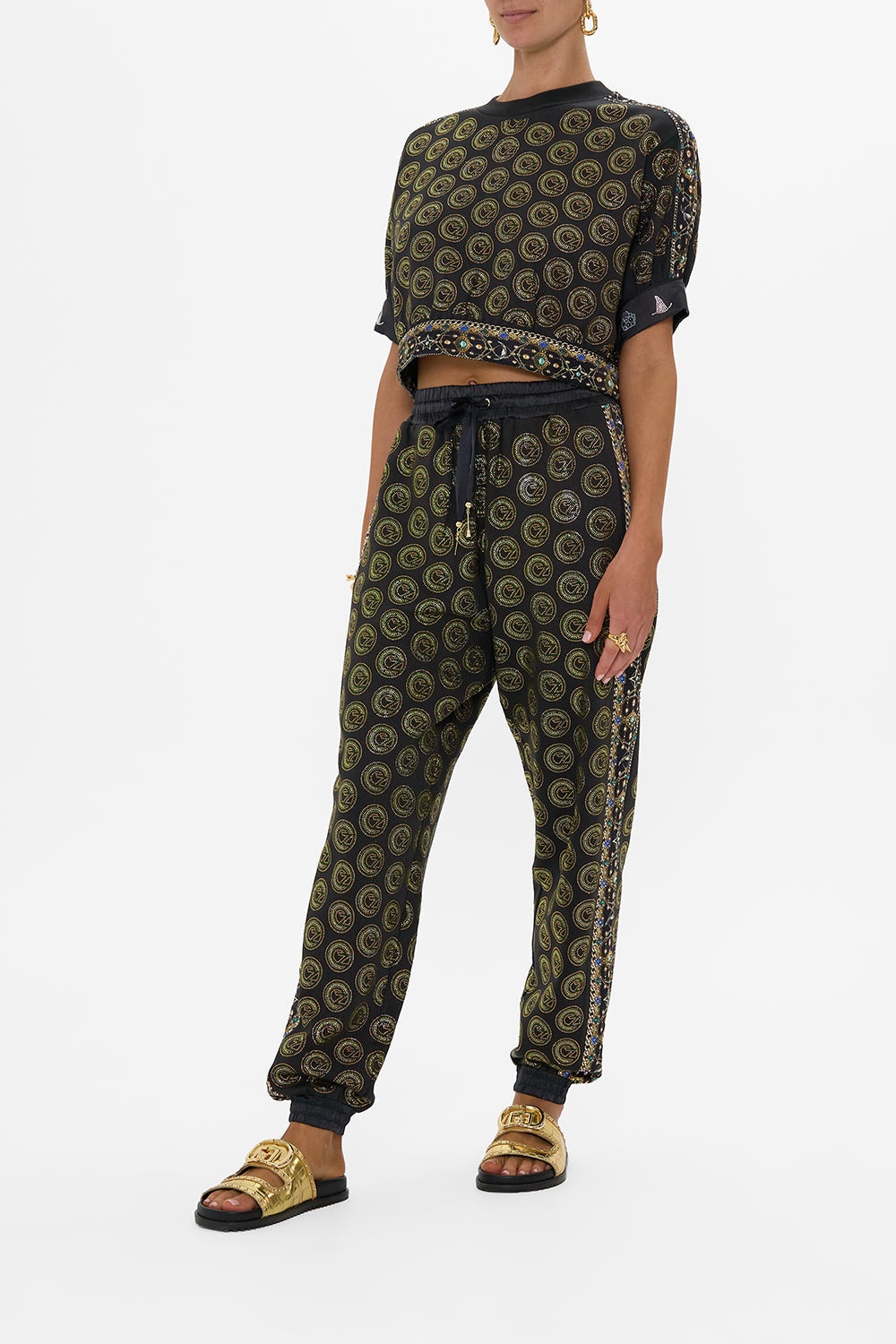 JERSEY TRACK PANT WITH SIDE PANELS - 4