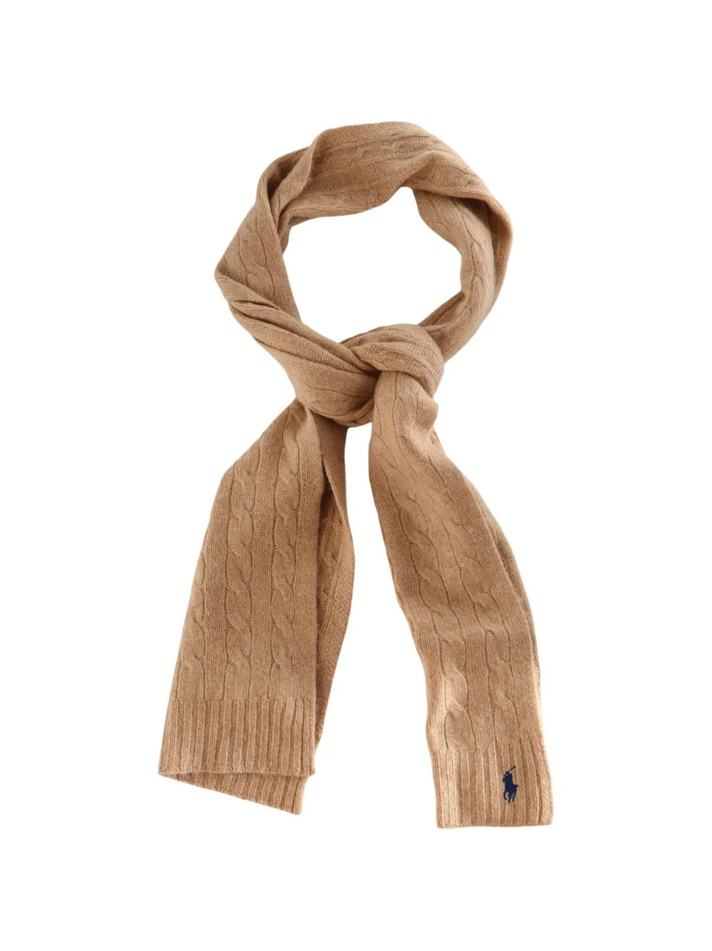 cable-knit embroidered scarf - 1