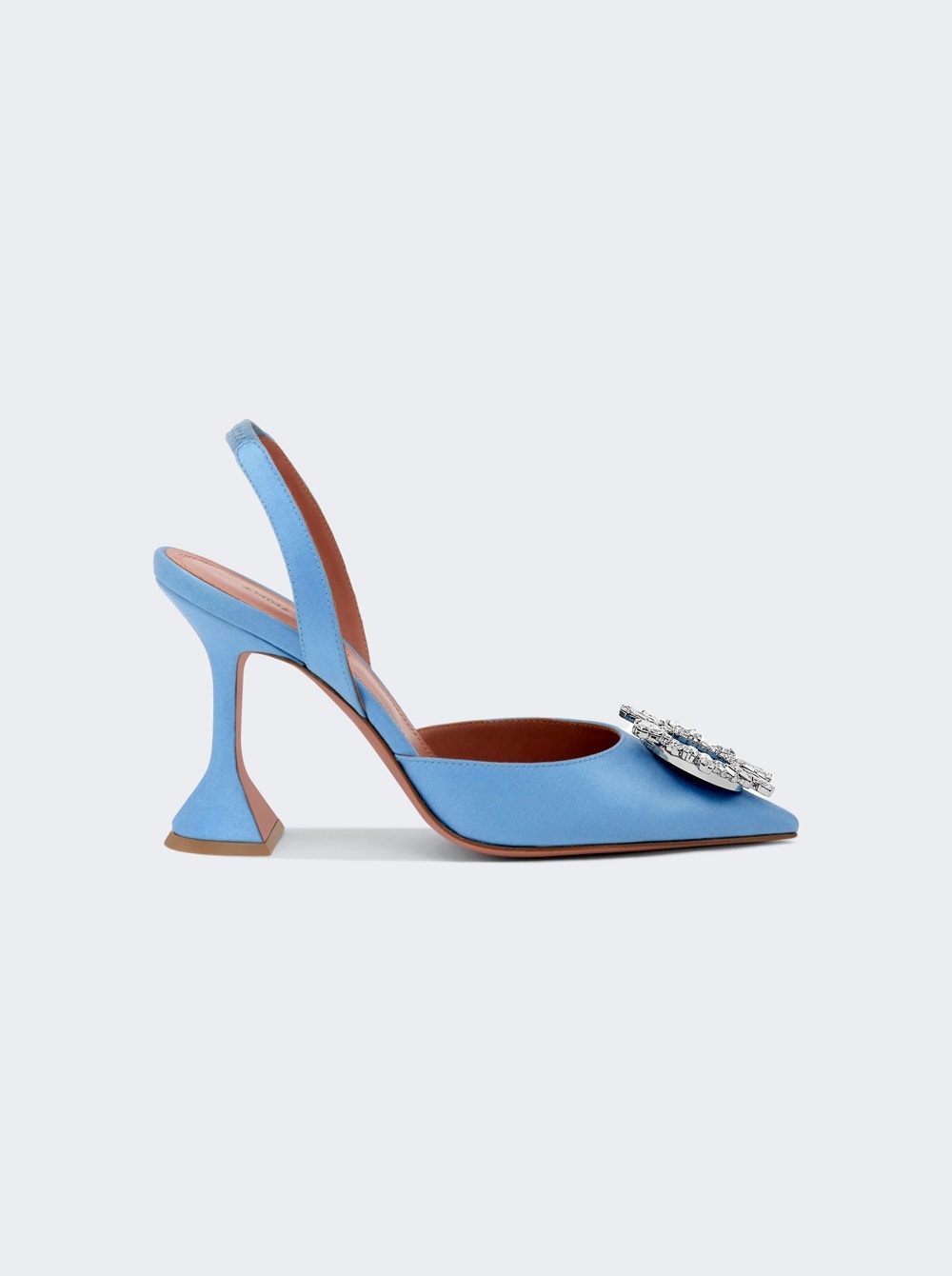 Begum Satin Slingback Pumos Baby Blue - 1