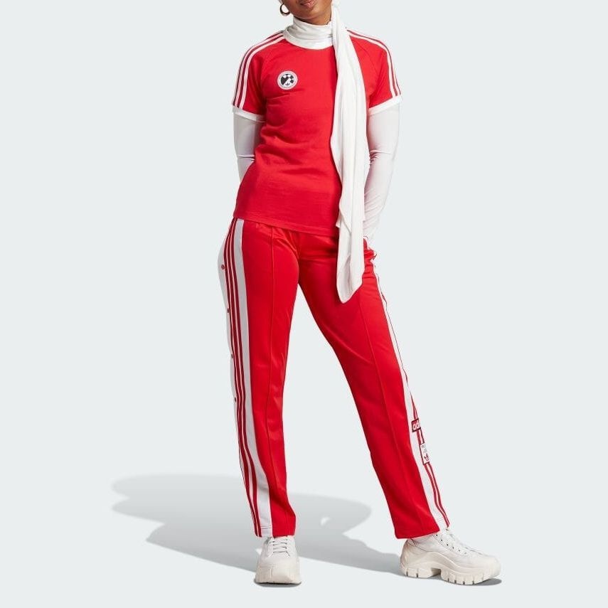 (WMNS) adidas Football Short Sleeve Tee 'Red' IR9786 - 2