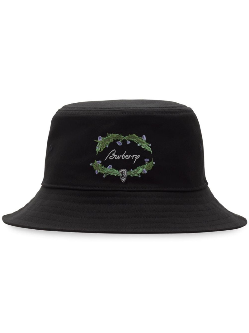 embroidered logo Bucket Hat 1