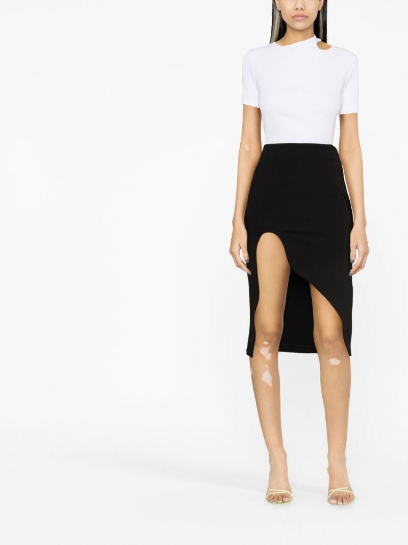 asymmetric midi skirt - 2