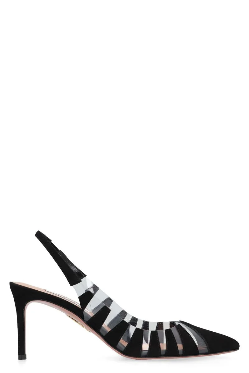Aquazzura AQUAZZURA PVC AND LEATHER SLINGBACK SANDALS HOT RUMOR - 1