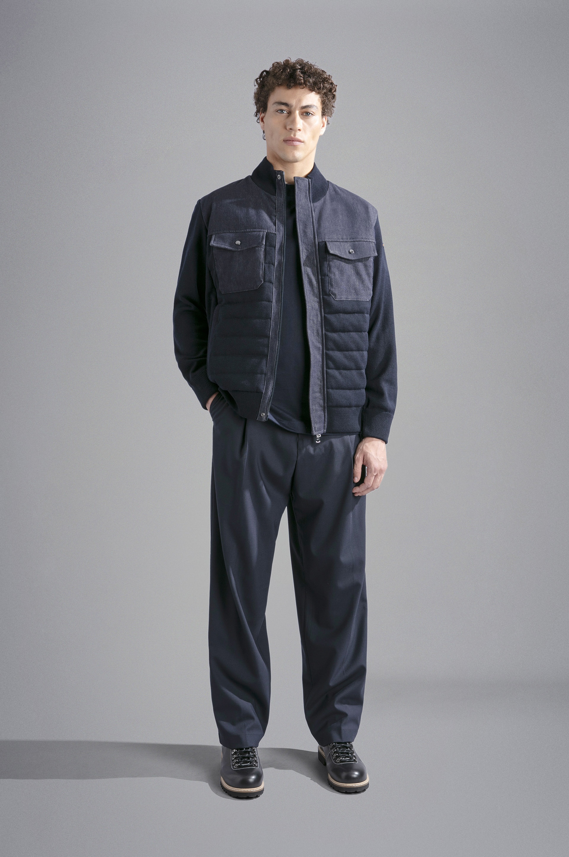 HYBRID SWEATER WOOL AND DENIM - 2