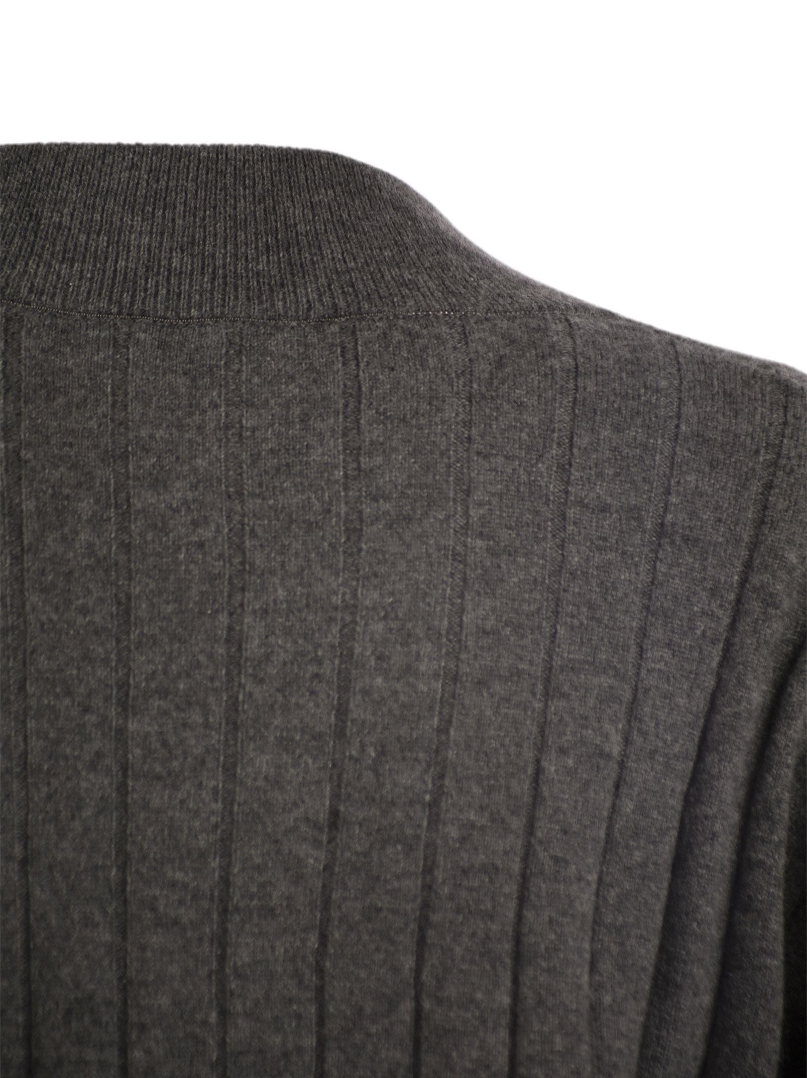 Brunello Cucinelli Women Cashmere Sweater With V-Neck And Necklace - 4