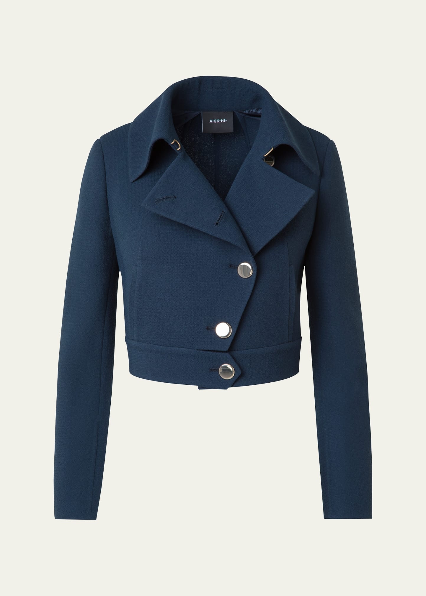 Dana Asymmetric-Button Wool Crepe Jacket - 1