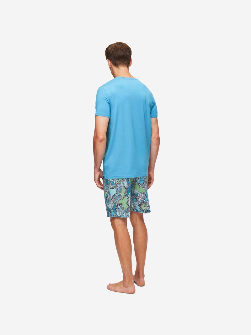Men's T-Shirt Basel Micro Modal Stretch Harbour Blue - 6