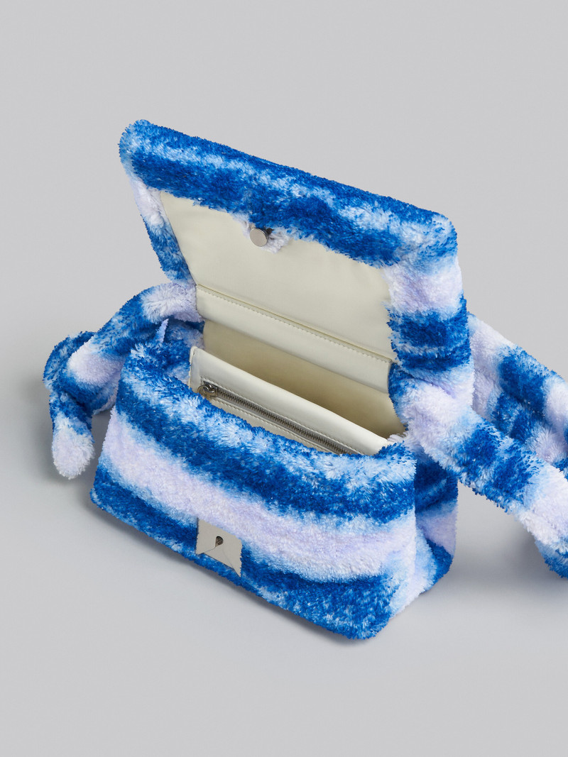 SMALL BLUE STRIPED TERRY PRISMA BAG 4