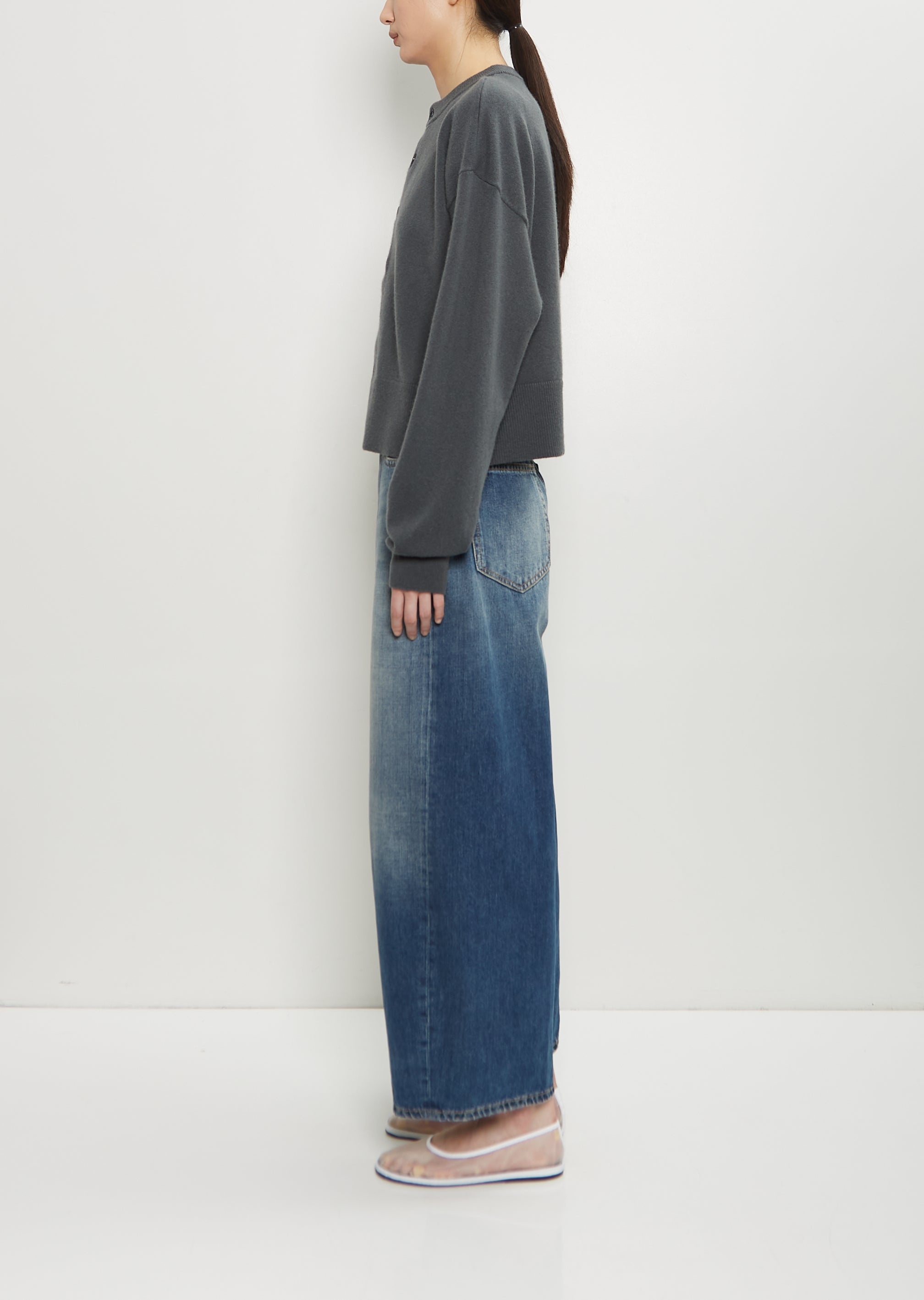 n°170 Chou Stretch Cashmere Cardigan — Lake - 2
