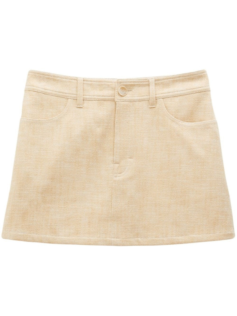 A-line cotton-blend miniskirt 1