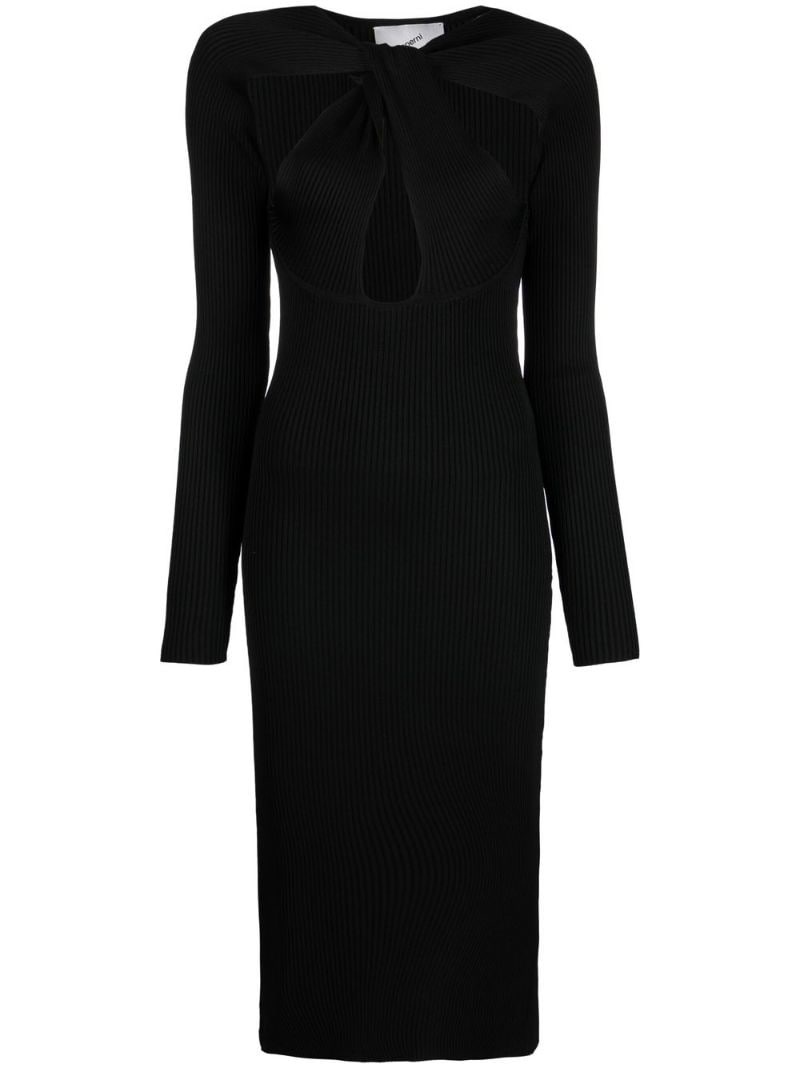 cut-out detail midi dress - 1