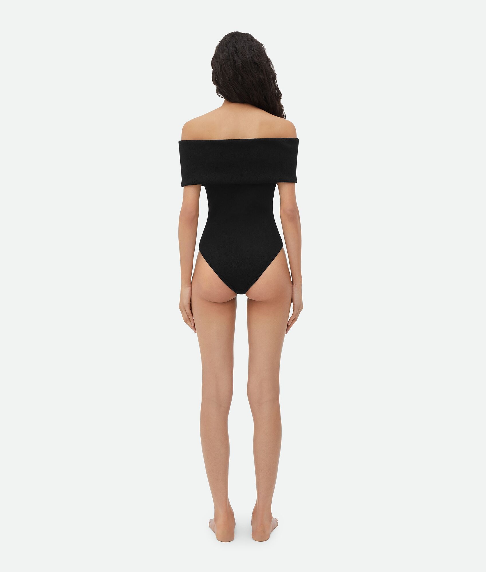 Stretch Nylon Off-The-Shoulder Swimsuit - 3