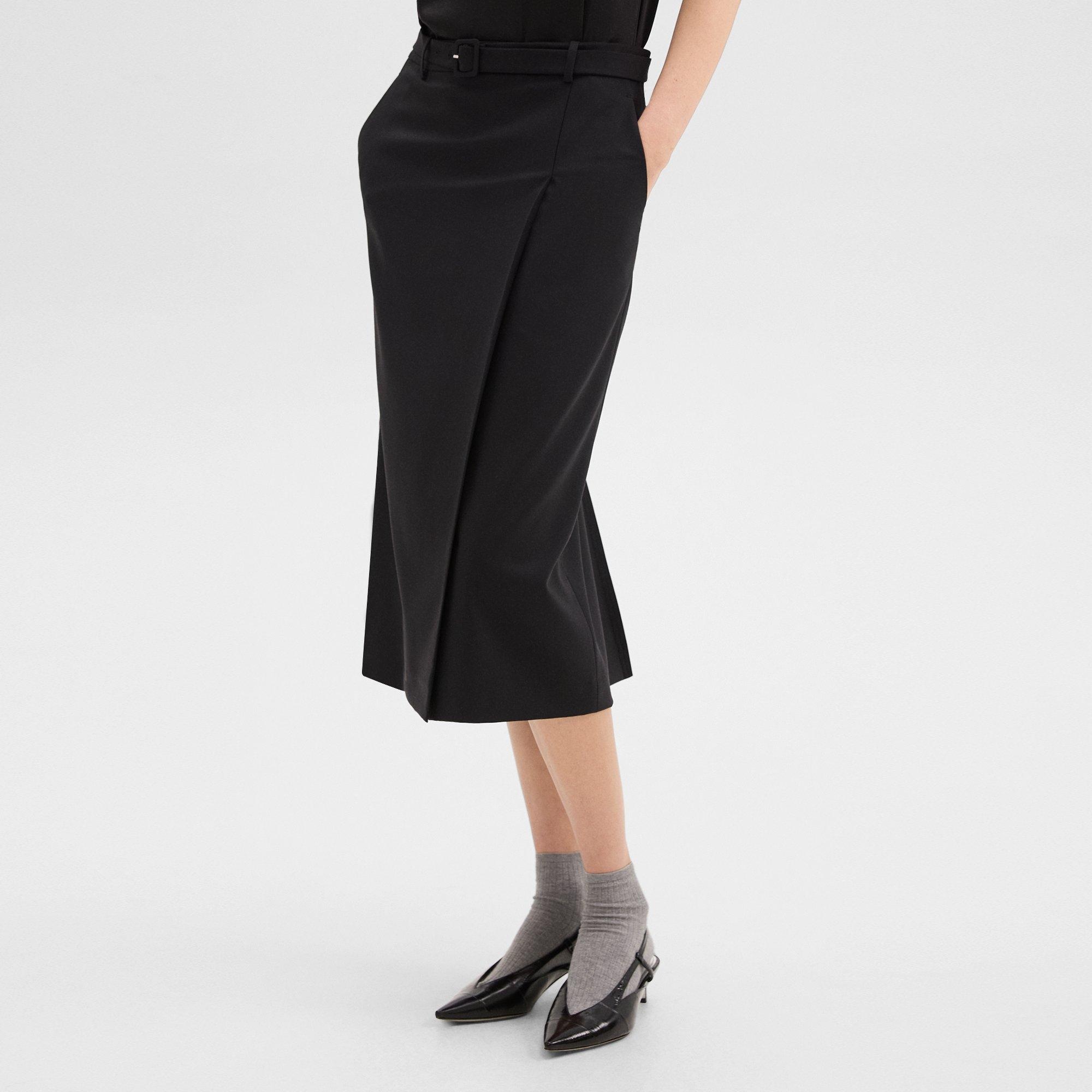 Trouser Skirt in Wool Gabardine - 5