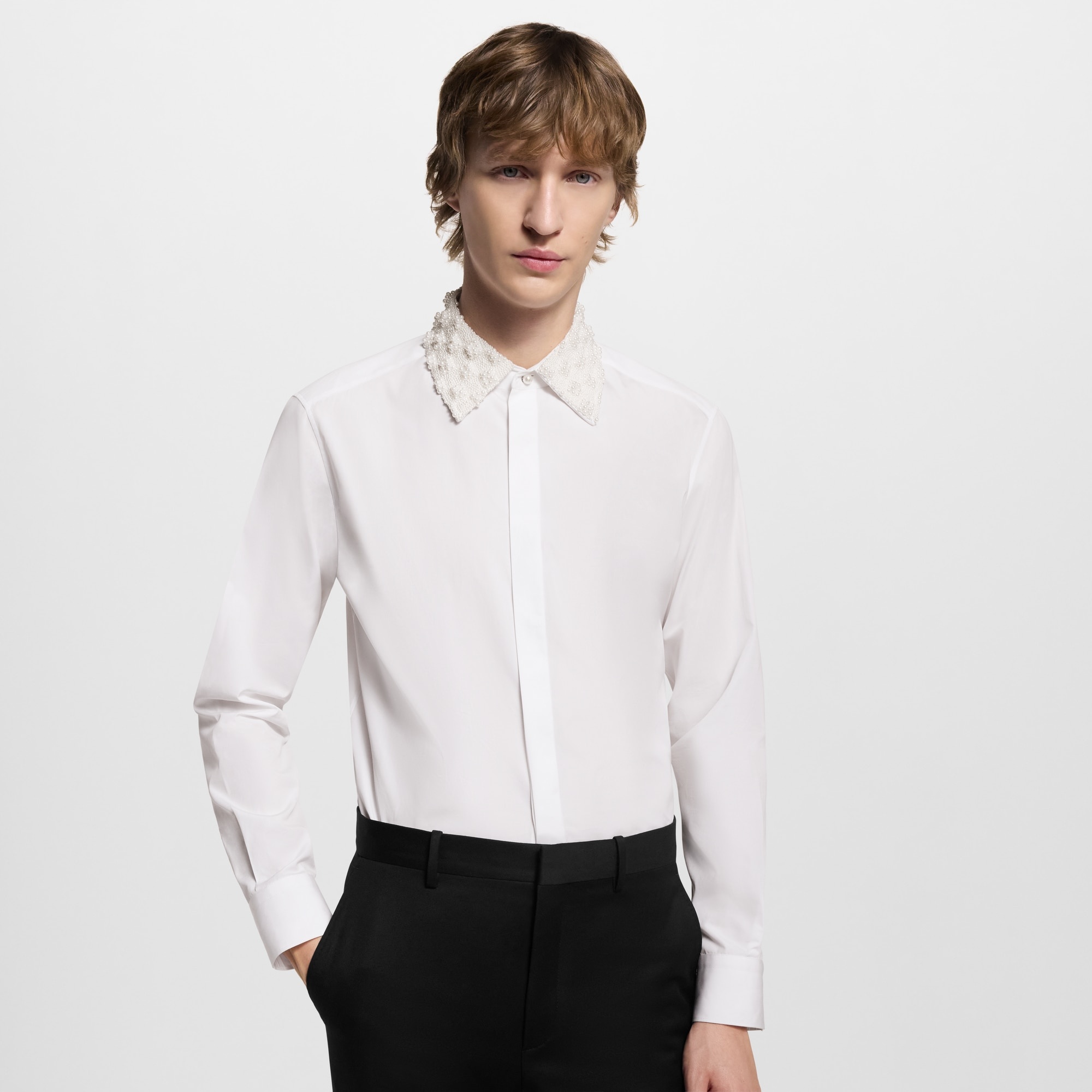 Embellished Collar Evening Shirt - 4