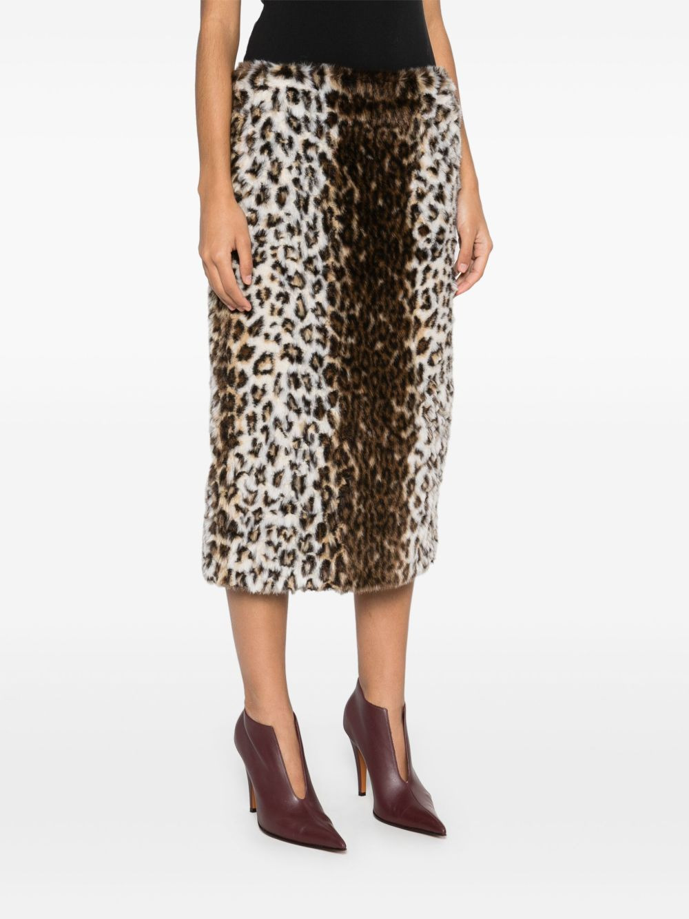 animal-print skirt - 3