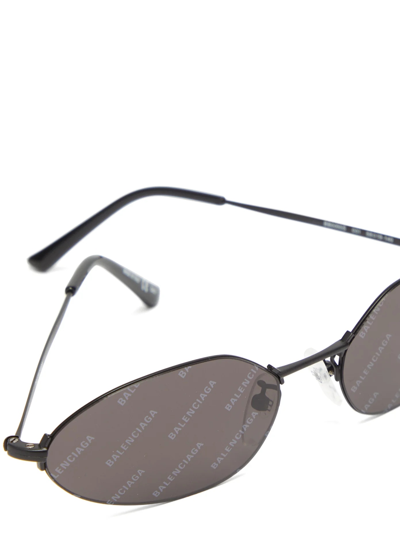 Logo-lens slimline metal sunglasses - 6