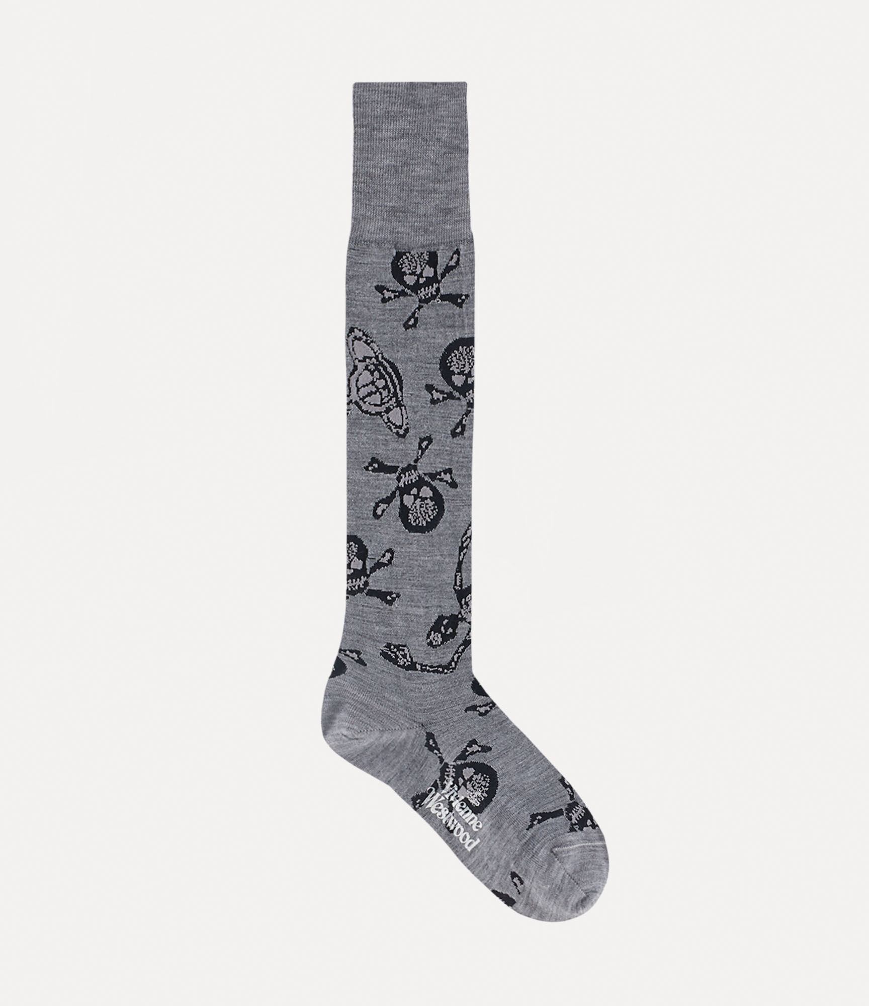 SKULL HIGH SOCK - 1