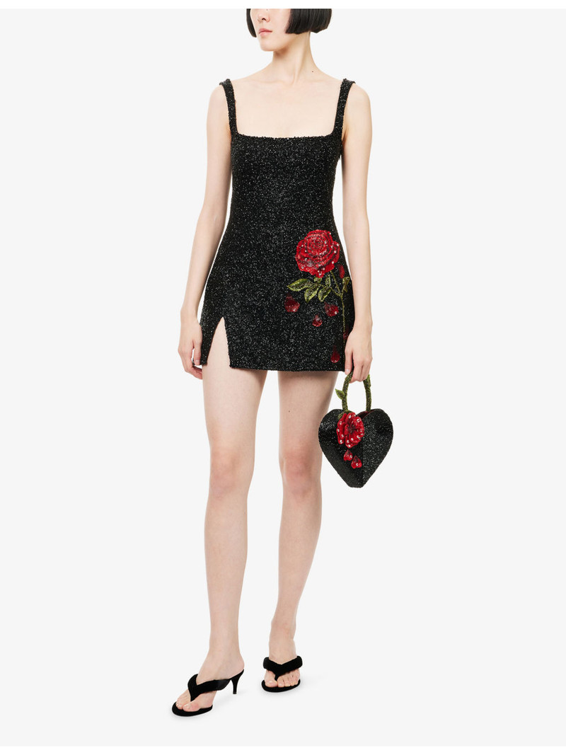 CLIO PEPPIATT Harry Lambert for Clio Peppiatt x Disney Enchanted Rose Bead-Embellished Mini Dress outlook