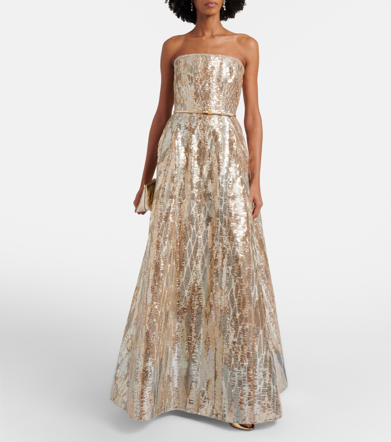ELIE SAAB Sequined bustier gown outlook