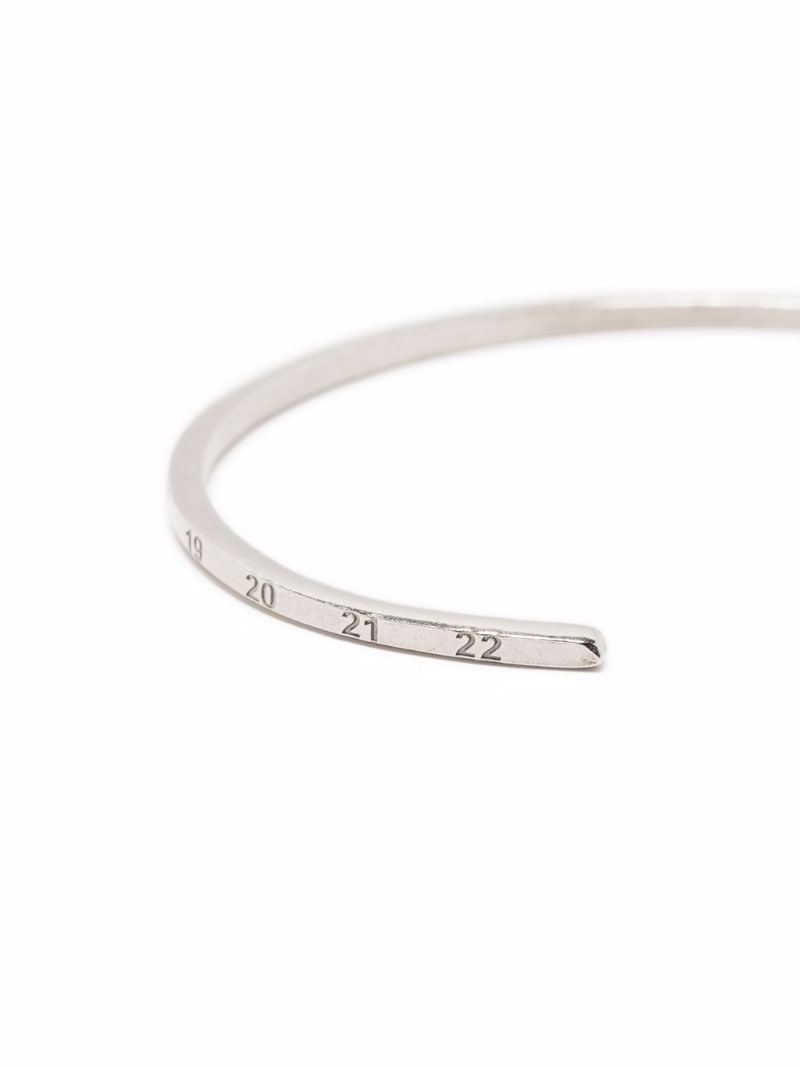 numbers-engraved cuff bracelet - 6