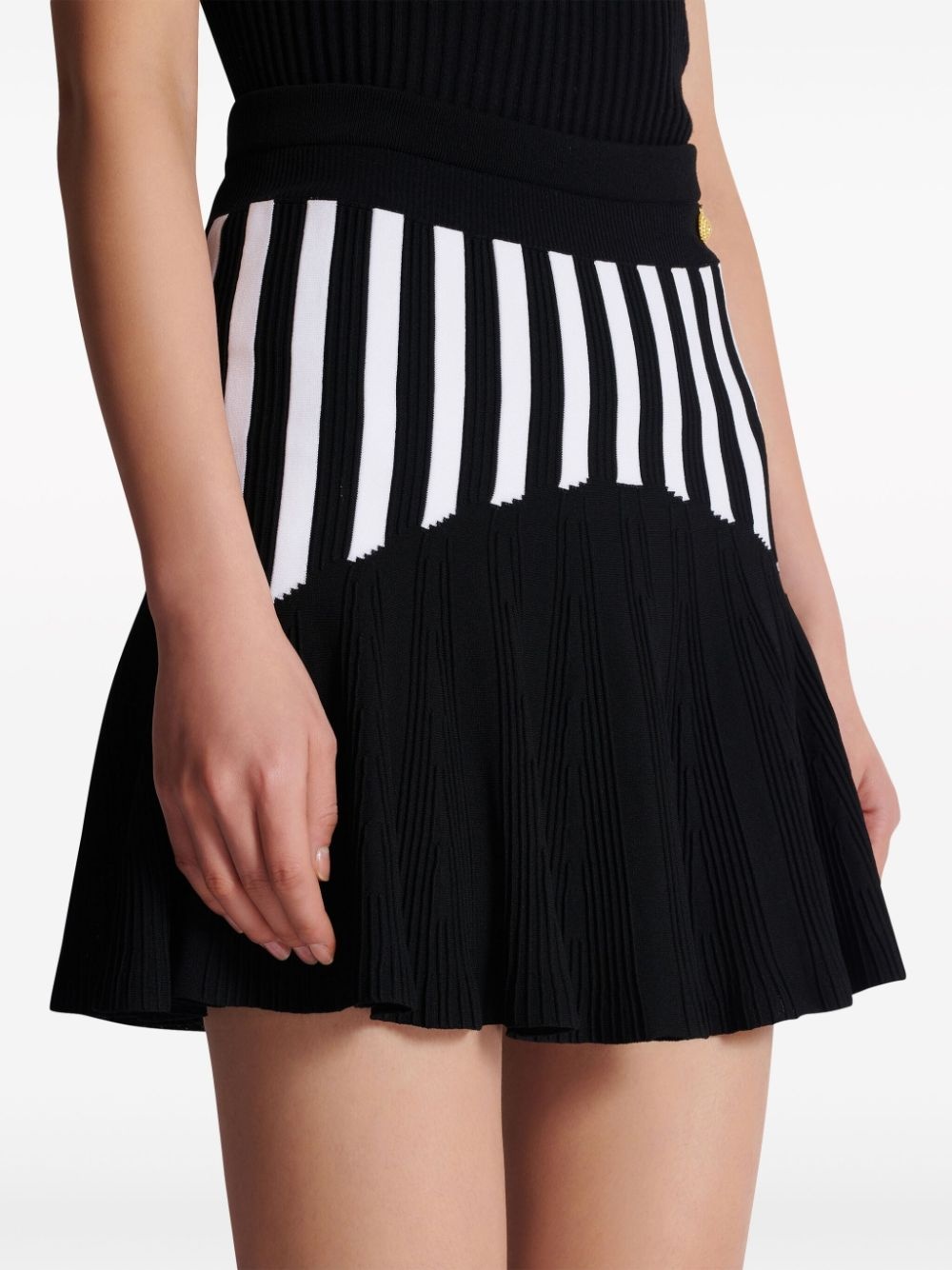 ribbed-knit pleated skirt - 6