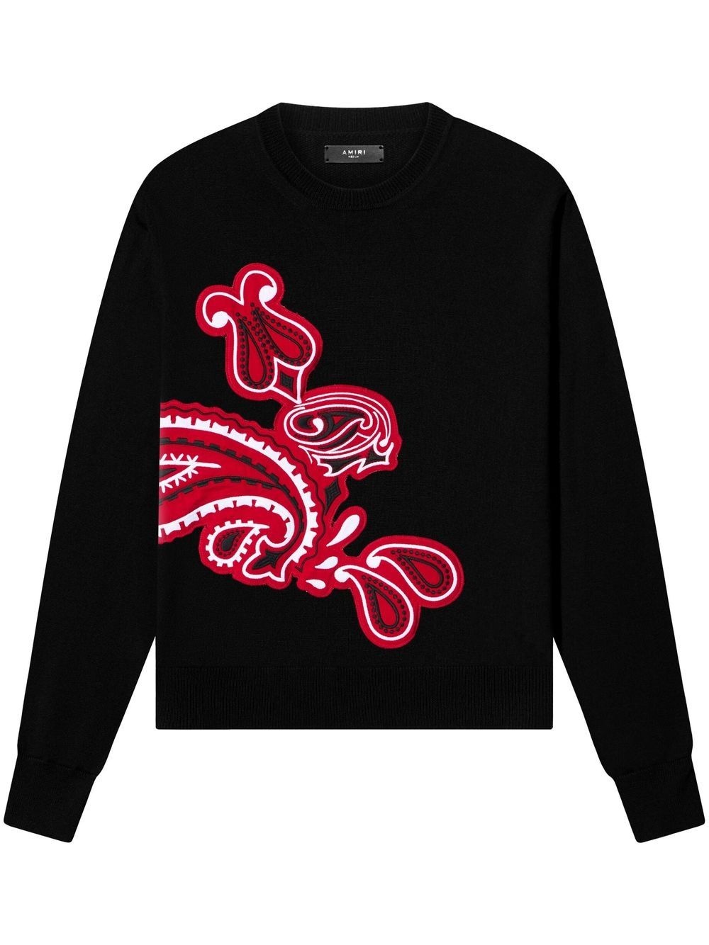 bandana-appliqué long-sleeve sweatshirt - 1