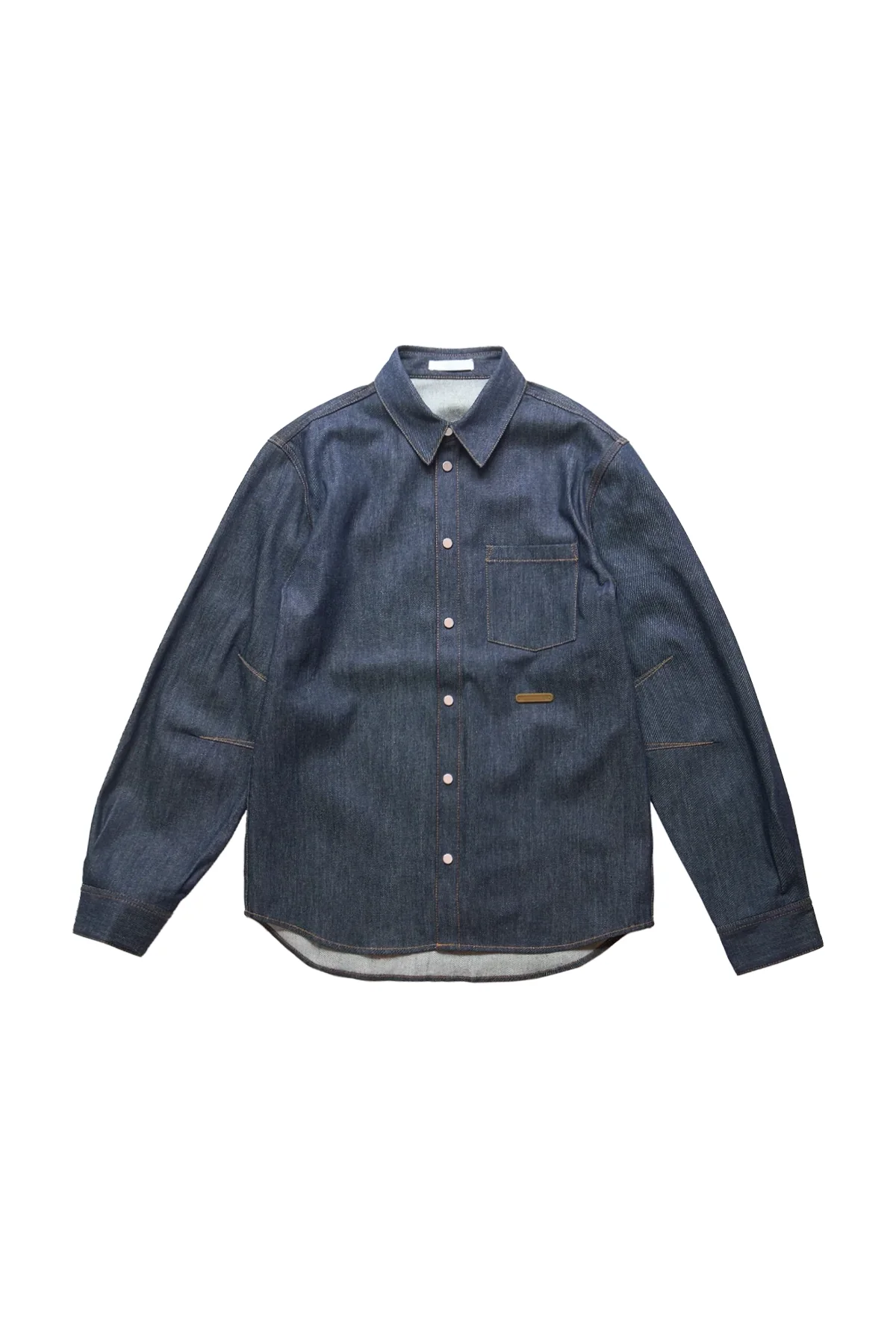 Helmut Lang Curved Denim Shirt Blue - 1