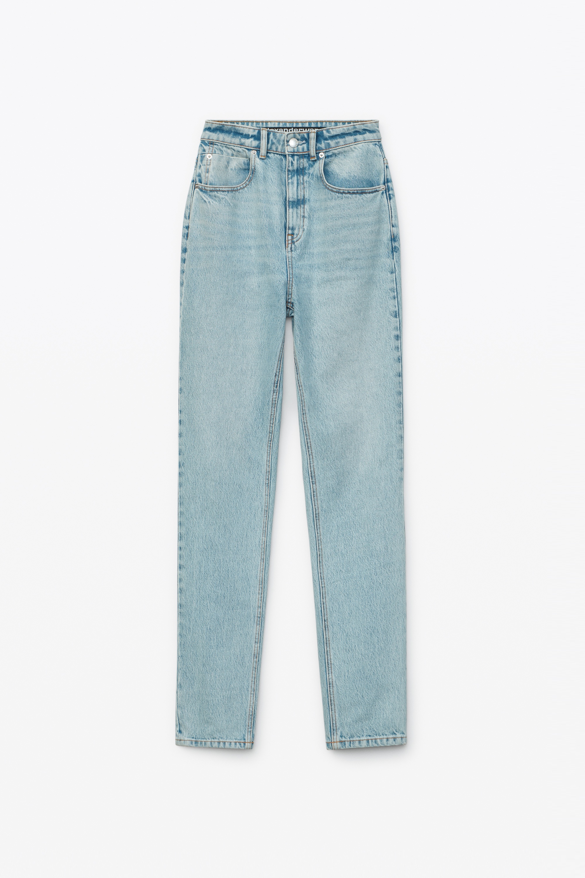 SLIM STACKED JEAN IN PEBBLE BLEACH DENIM - 1